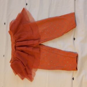 12M Orange Ruffle Pants